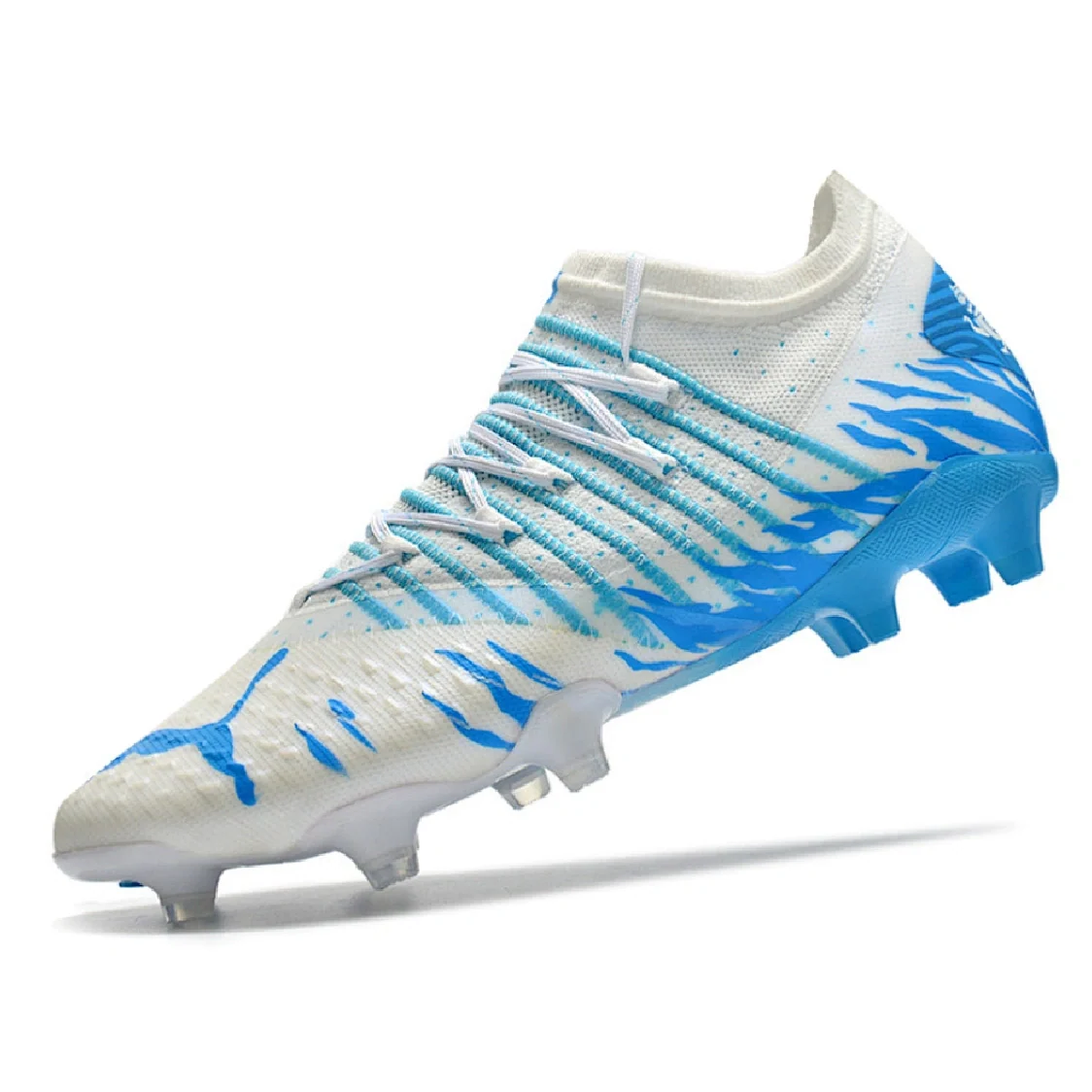 Puma Future Z 1.3 White and Blue Firm Ground FG Football Boot
