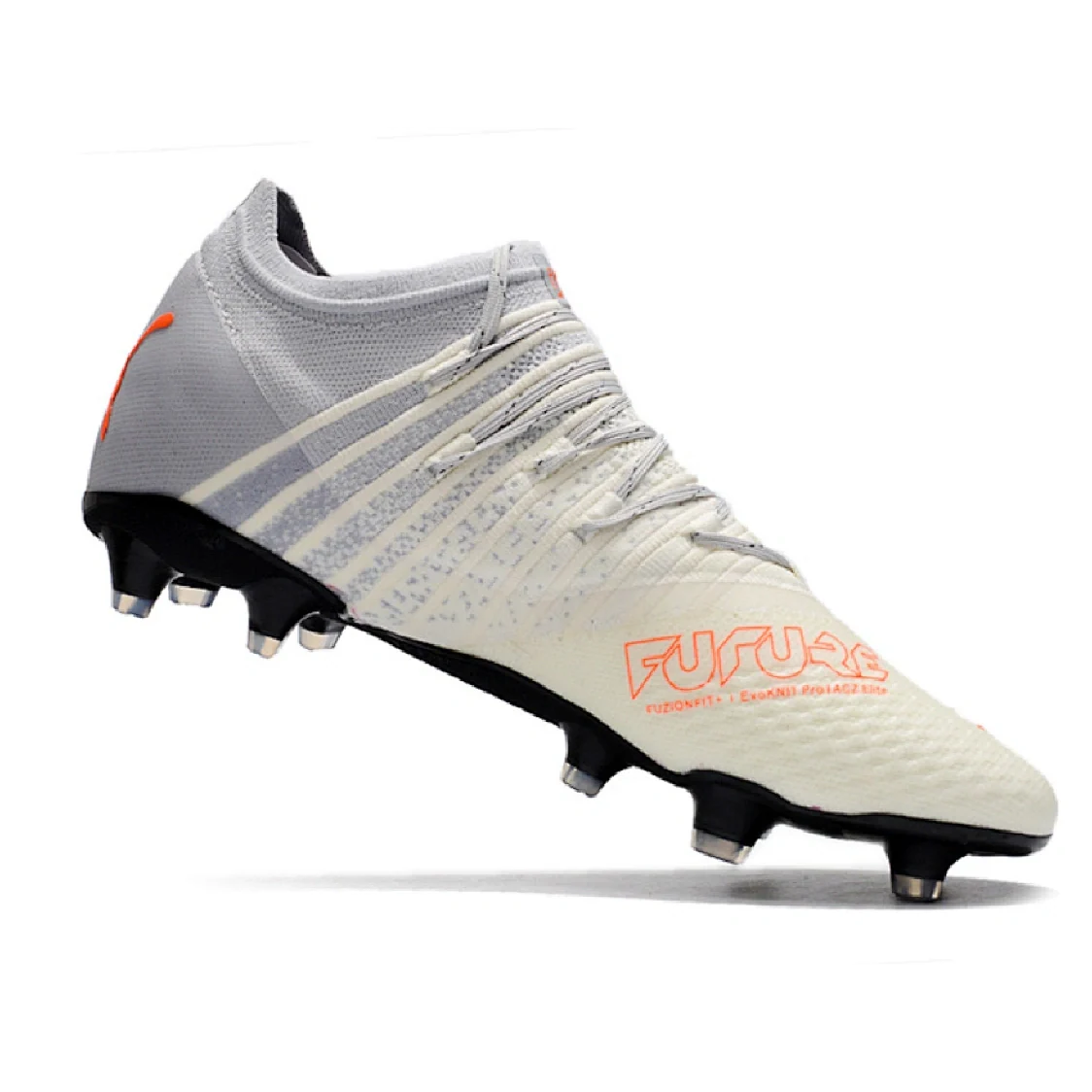 Puma Future Z 1.3 White and Gray Firm Ground FG Football Boot