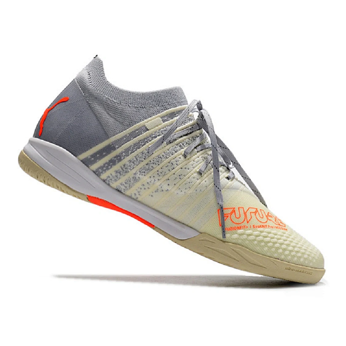 Puma Future Z 1.3 White and Gray Indoor IC Football Boot