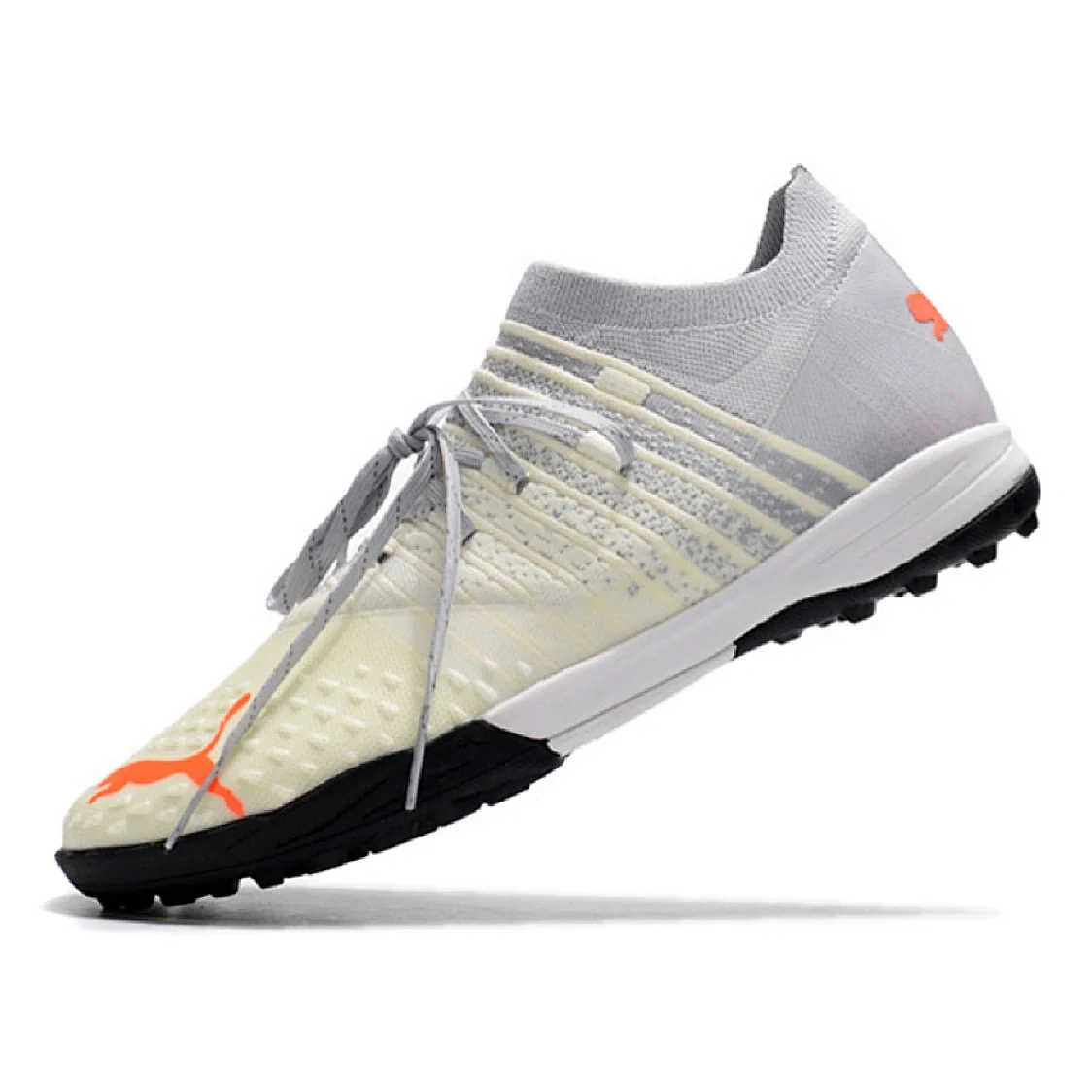 Puma Future Z 1.3 White and Gray Turf TF Football Boot