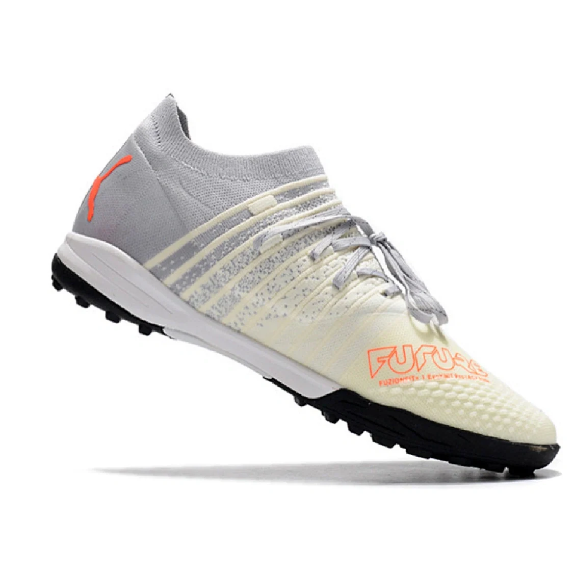 Puma Future Z 1.3 White and Gray Turf TF Football Boot