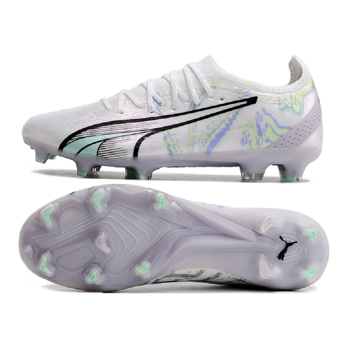 Puma Ultra Ultimate Brilliance Pack Black and Yellow Firm Ground FG Football Boot