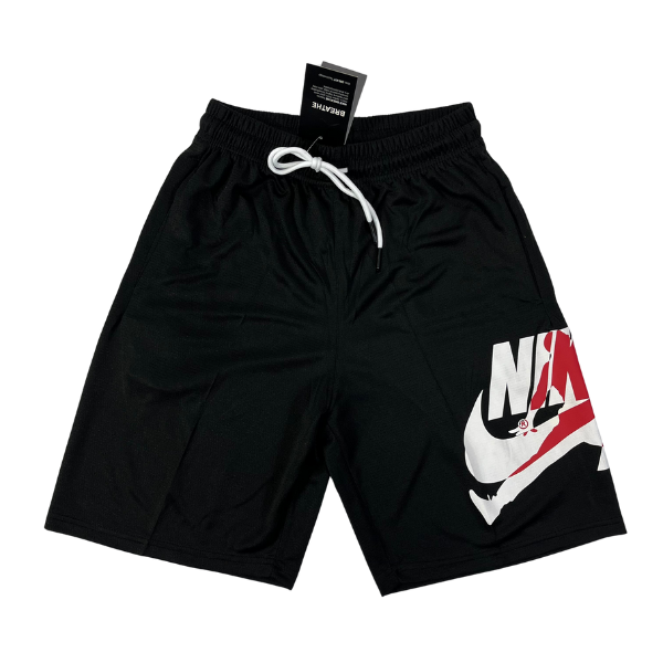 Pantalones cortos Nike Air Jordan negros, blancos y rojos 