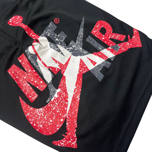Pantalones cortos Nike Air Jordan negros, rojos y blancos 