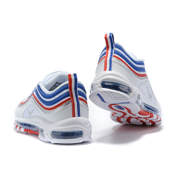 Nike Air Max 97 Blanco Azul Rojo Zapatos Casuales 
