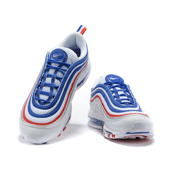 Nike Air Max 97 Blanco Azul Rojo Zapatos Casuales 