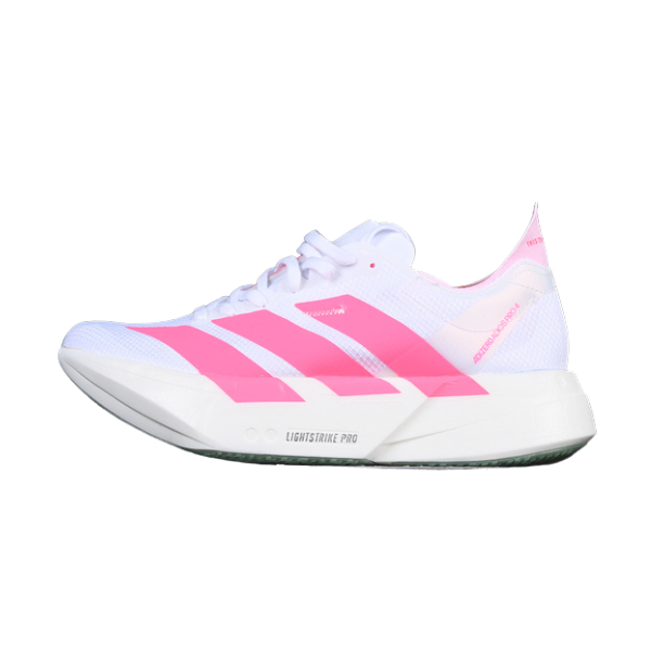 Zapatillas de running Adidas Adizero Adios Pro 4 blancas y rosas 