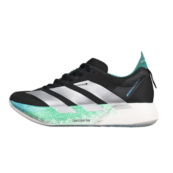 Zapatillas de running Adidas Adizero Adios Pro 4 en negro, blanco, verde y azul 