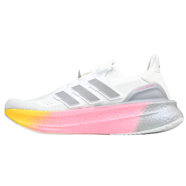 Zapatillas de running Adidas Ultraboost 5X en blanco, rosa y amarillo