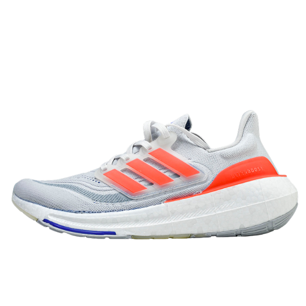 Zapatillas de running Adidas Ultraboost Light en blanco y naranja 