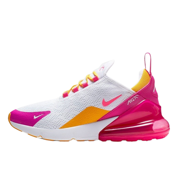 Zapatillas Nike Air Max 270 React Laser Fucsia University Gold Casual