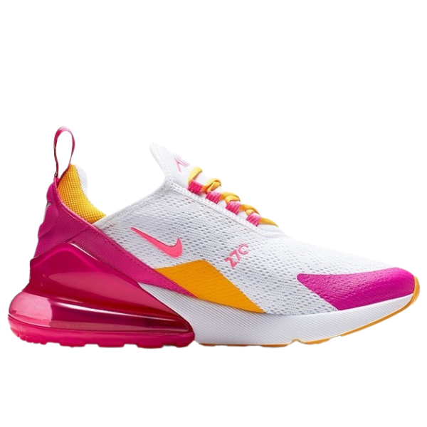 Zapatillas Nike Air Max 270 React Laser Fucsia University Gold Casual