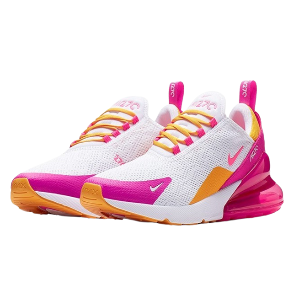 Zapatillas Nike Air Max 270 React Laser Fucsia University Gold Casual