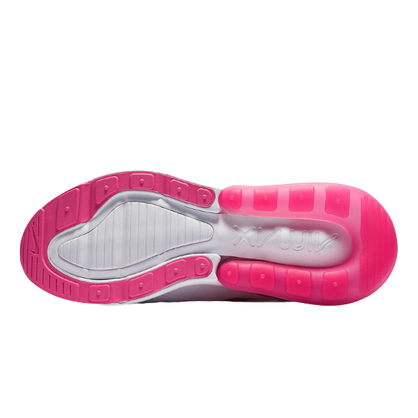 Zapatillas Nike Air Max 270 React blancas y fucsias con láser