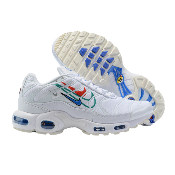 Zapatillas Nike Air Max Plus TN blancas con logo multicolor