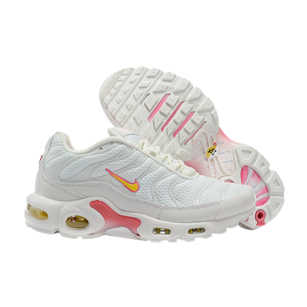 Nike Air Max Plus TN Zapatillas casuales blancas, rosas y amarillas