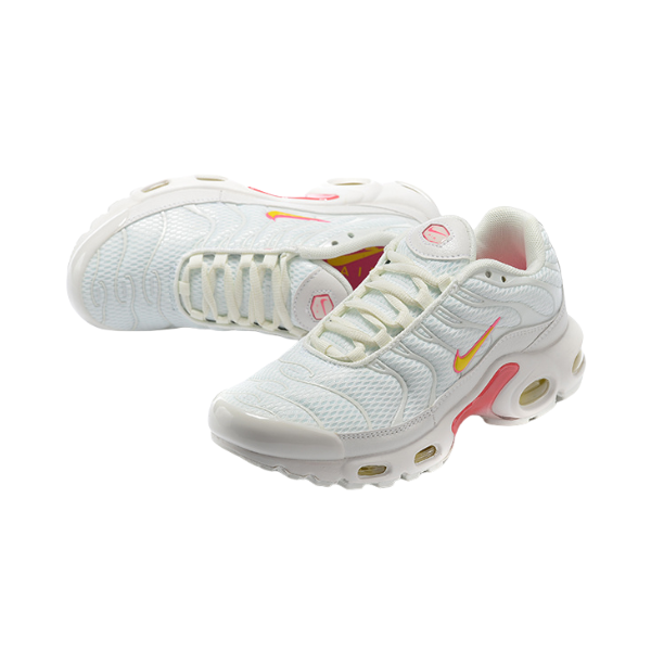 Nike Air Max Plus TN Zapatillas casuales blancas, rosas y amarillas