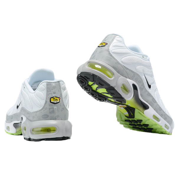 Nike Air Max Plus TN Zapatillas casuales blancas, grises y verdes