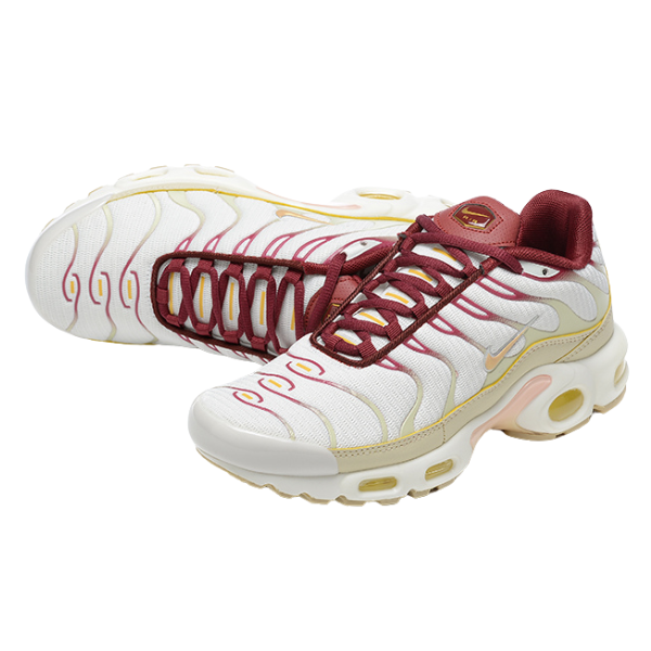 Nike Air Max Plus TN Sail and Team Red Casual Shoes