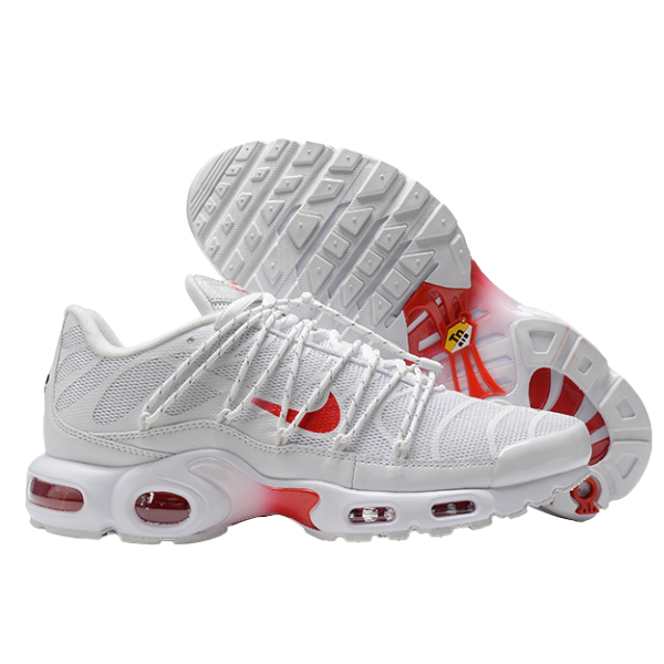 Zapatillas Nike Air Max Plus Utility blancas y rojas universitarias informales