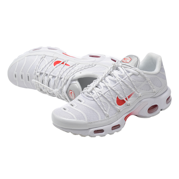 Zapatillas Nike Air Max Plus Utility blancas y rojas universitarias informales