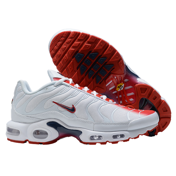 Zapatillas Nike Air Max Plus TN blancas y rojas universitarias