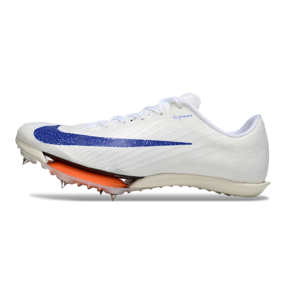 Nike Air MaxFly 2 White and Blue Running Spikes Shoes